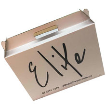 China Custom Corrugated Paper Box with Portable Handle